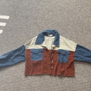 Colorblock Corduroy Jacket